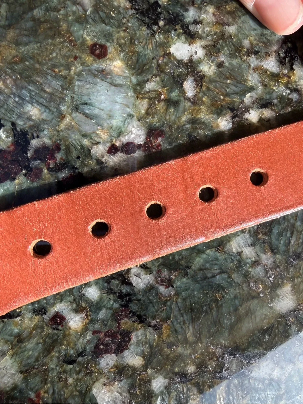 Leather Man Limited Handmade Leather Golf Belt. 18th Hole. Preppy. Country Club